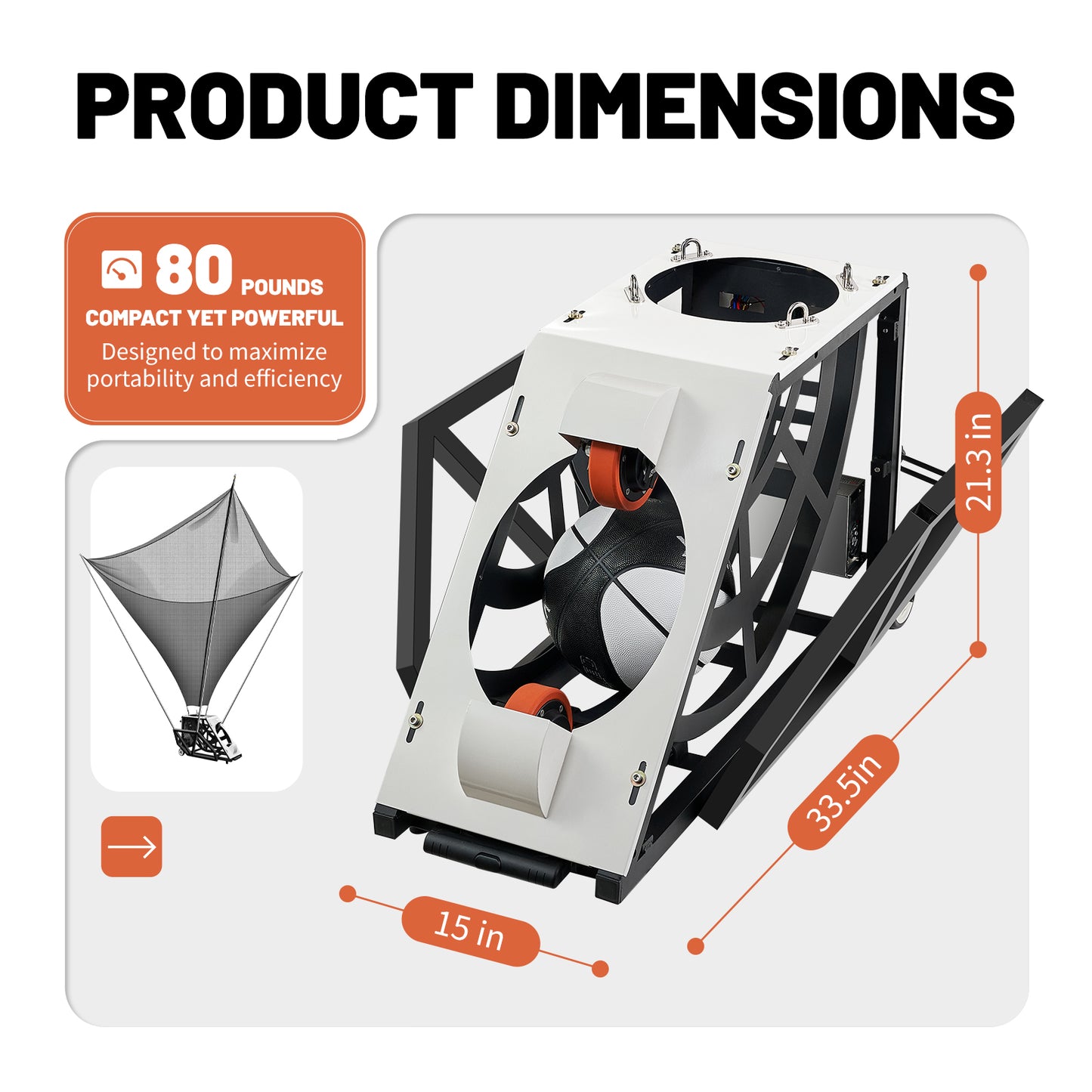 HoopEZ basketball rebounding machine